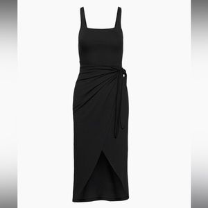 Aritzia Wilfred BLACK wrap dress Saturn midi